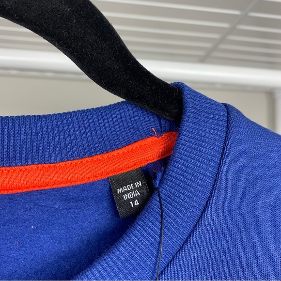 GUESS Big Boys Long Sleeve Sweatshirt Blue/Orange Size 14 NEW NWT - Picture 4 of 7